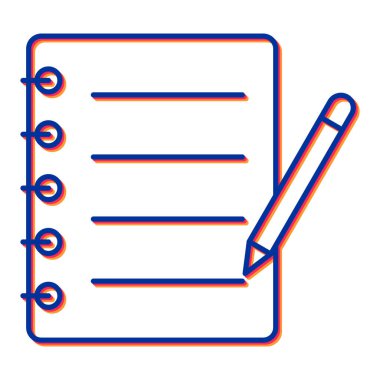 Kontrol listesi simgesi vektör illüstrasyonu