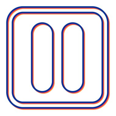 Duraklat simgesinin vektör illüstrasyonu