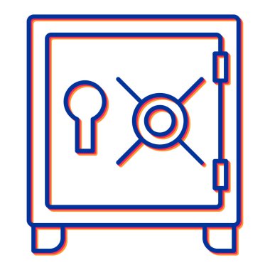 Güvenli vektör ince çizgi simgesi