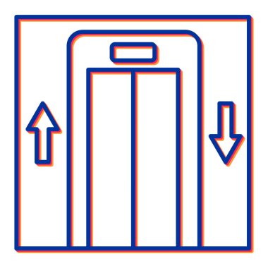 Asansör simgesi, vektör çizimi