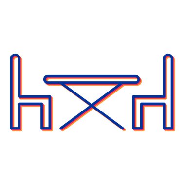 Masa sandalye simge. vektör çizim