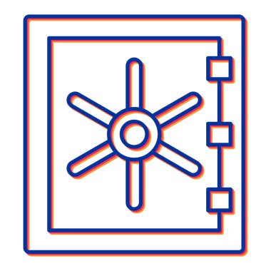 Bankacılık güvenli simgesinin vektör illüstrasyonu