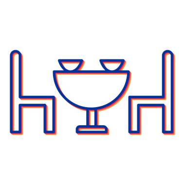 Kafe çizgisi ikonu. vektör illüstrasyonu