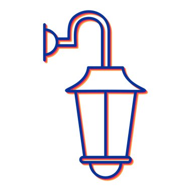 fener simgesi. Web için lamba vektör simgelerinin özet çizimi