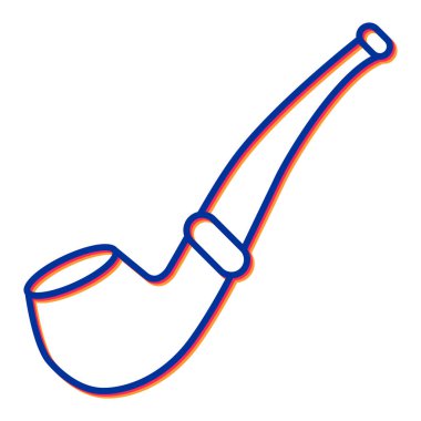 Dumanı tüten boru simgesinin vektör illüstrasyonu