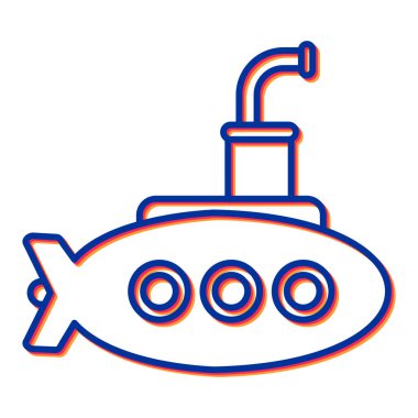 Denizaltı kutsal kişilerin resmi içinde basit tarzı izole vektör çizim