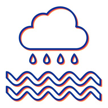 yağmur ikonu. Basit tasarım