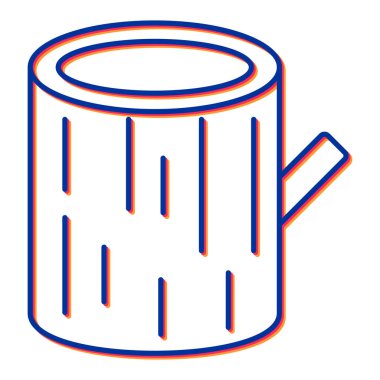 kütük kabının vektör illüstrasyonu