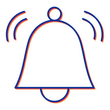 Çan simgesinin vektör illüstrasyonu