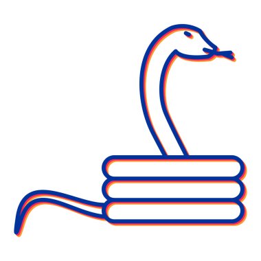 Çizgi film yılanının vektör çizimi