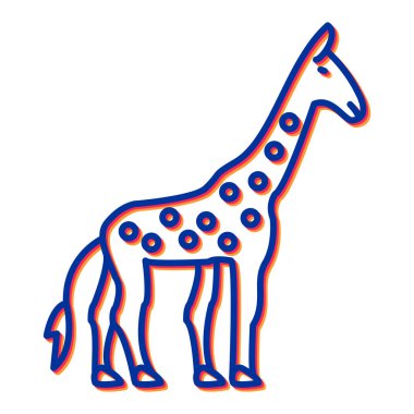 zürafa vektör simgesi