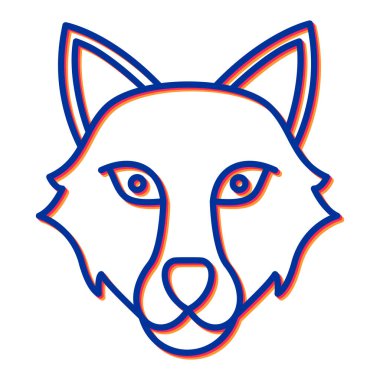 Kedi. Web simgesi basit illüstrasyon