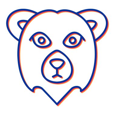 Aslan yüz vektör simgesi