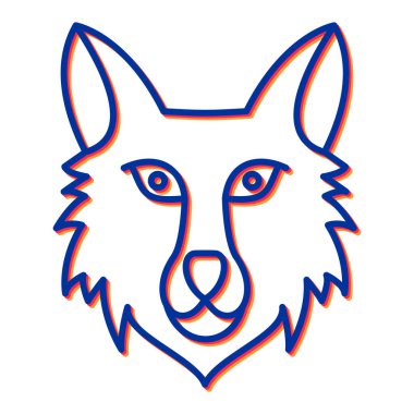 Kurt başı, vektör illüstrasyonu