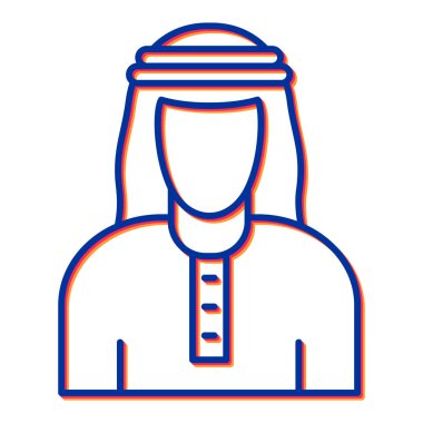 Kadın. Web simgesi basit illüstrasyon