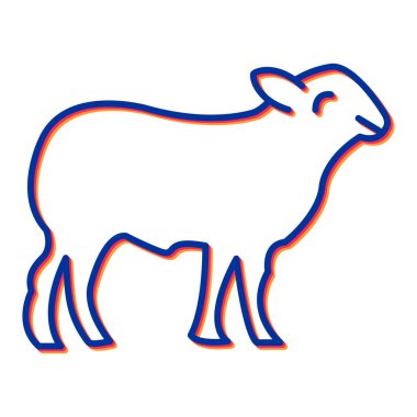 Keçi simgesi vektör illüstrasyonu