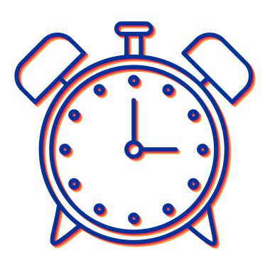 Saat simgesi vektör illüstrasyonu