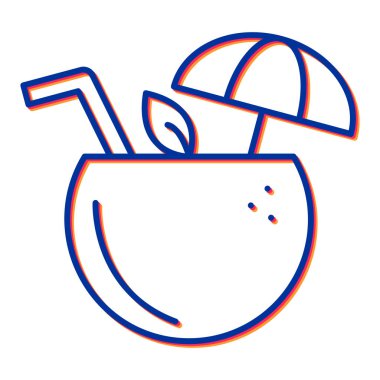 Bir plaj simgesinin vektör çizimi