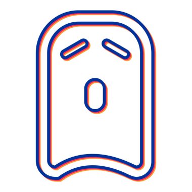 Tek bir mavi ve beyaz çizgi simgesinin vektör çizimi