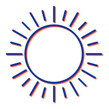 Güneş Simgesi Vektör illüstrasyonu