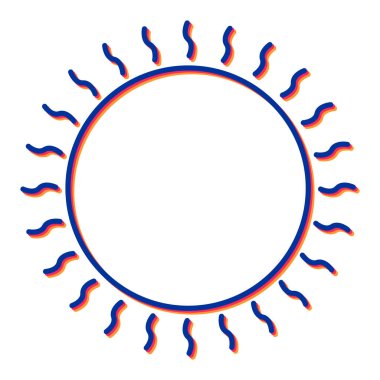 Güneş Simgesi Vektör illüstrasyonu