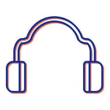 kulaklık simgesi vektör illüstrasyonu