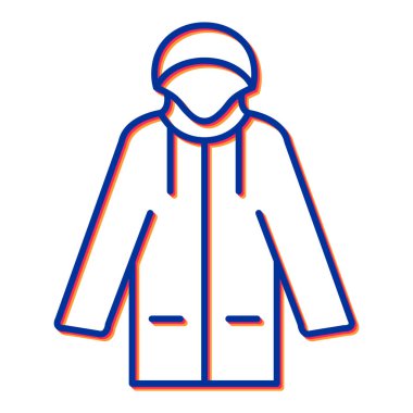 kış ceketi ikonu vektör illüstrasyonu