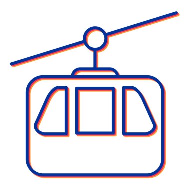 Bir tren simgesinin vektör illüstrasyonu