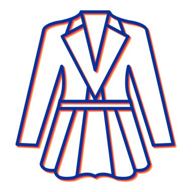 Ceket ikonu. Giysi vektör çizgisinin ana hatları