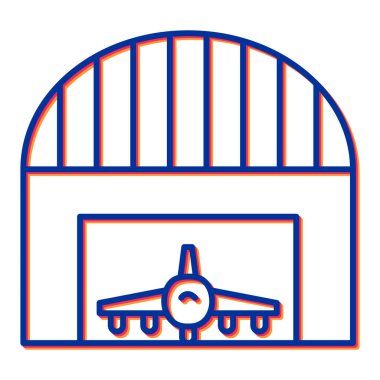 Modern havaalanı simgesinin vektör illüstrasyonu