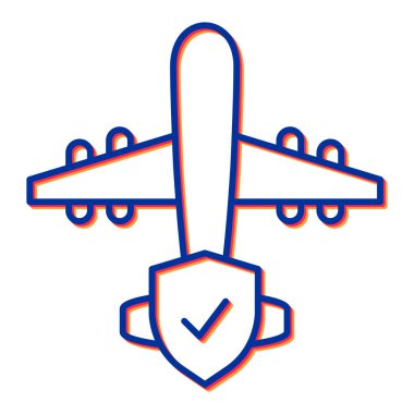 uçak ikonu vektör illüstrasyonu