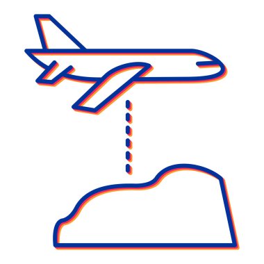 uçak ikonu vektör illüstrasyonu