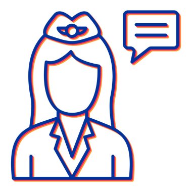 Mesajı olan bir kadının vektör çizimi