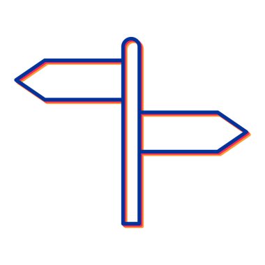 Bir işaret levhasının vektör illüstrasyonu