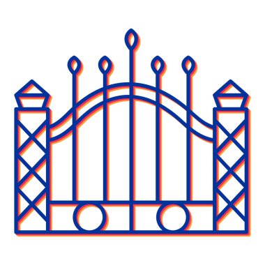 çit simgesi vektör illüstrasyonu