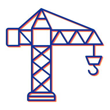 Vinç kancası ikonu. Web için yapı vektörü simgelerinin özet çizimi