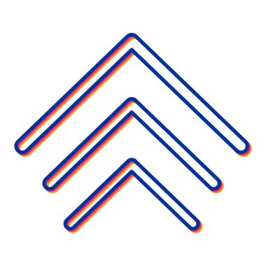 yukarı ok simgesi vektör illüstrasyonu