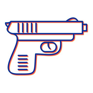 silah simgesi modada izole edilmiş arkaplan