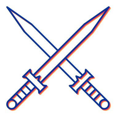 Kılıç simgesi. vektör illüstrasyonu