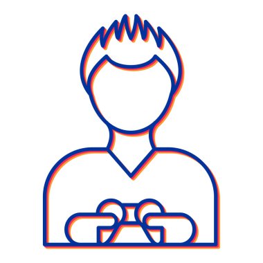 Maskeli bir adamın vektör çizimi