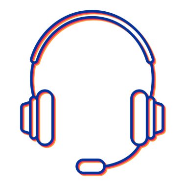 Kulaklık. Web simgesi basit illüstrasyon