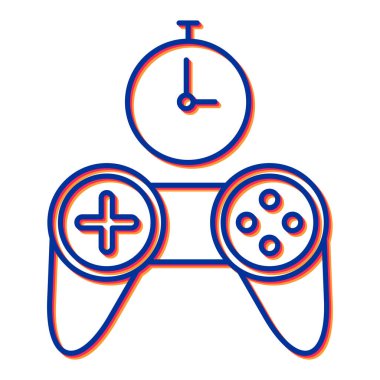 joystick vektör ince çizgi simgesi