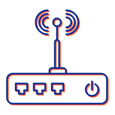 Kablosuz yönlendirici simgesinin vektör çizimi