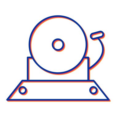 Basit ateş, çizgi, dış hat vektörü, renk çizimi simgesi