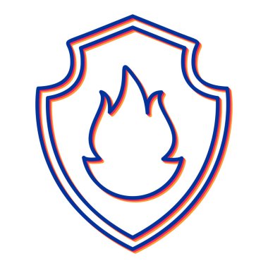 Ateşli kalkan, ana vektör simgesi