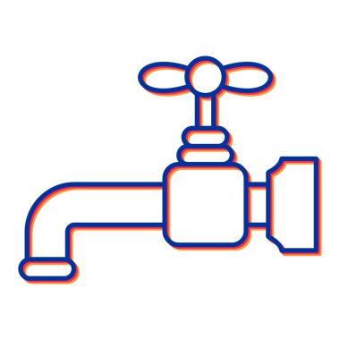 beyaz arkaplanda izole edilmiş musluk simgesi vektörü, şeffaf kapak işareti