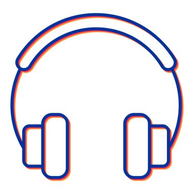 Kulaklık. Web simgesi basit illüstrasyon