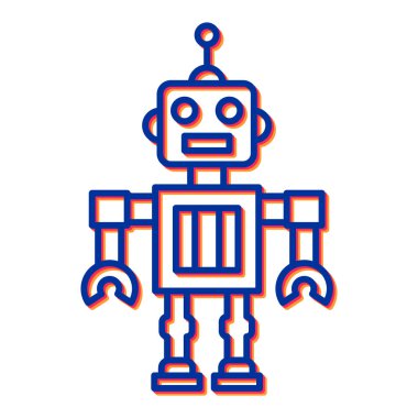 robot ikon vektör illüstrasyonu