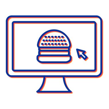 fast food ikonu vektör illüstrasyonu