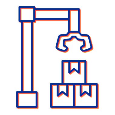 Vinç çizgisi simgesi, vektör illüstrasyonu